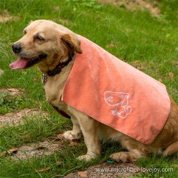Customized quick-drying microfiber dog hooded bath towel
